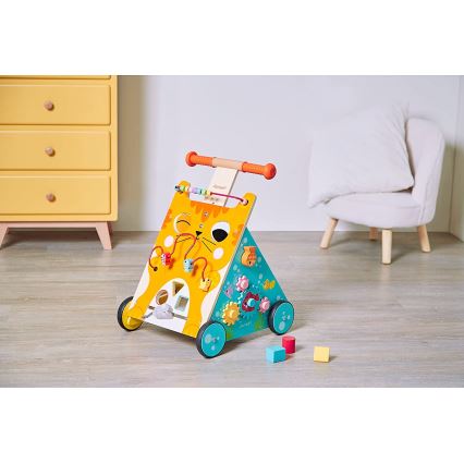 Janod - Baby walker with activities cat