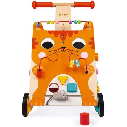Janod - Baby walker with activities cat