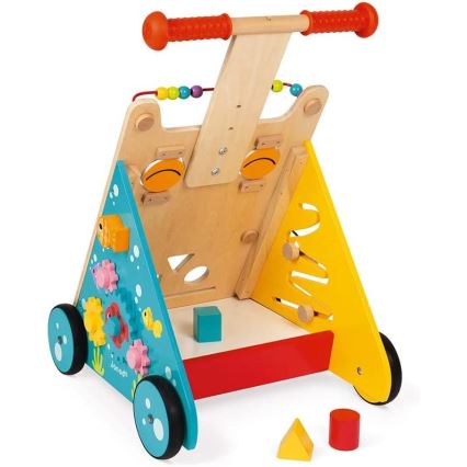 Janod - Baby walker with activities cat