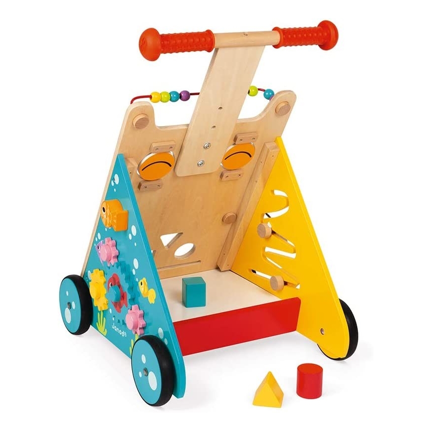 Janod - Baby walker with activities cat