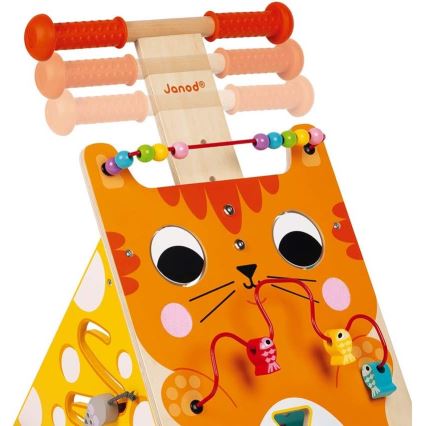 Janod - Baby walker with activities cat