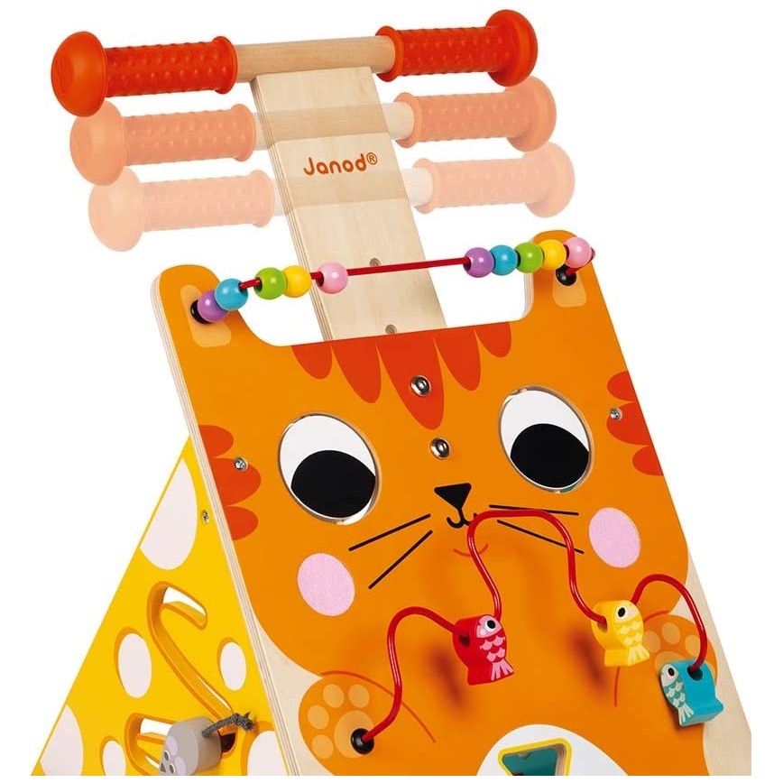 Janod - Baby walker with activities cat