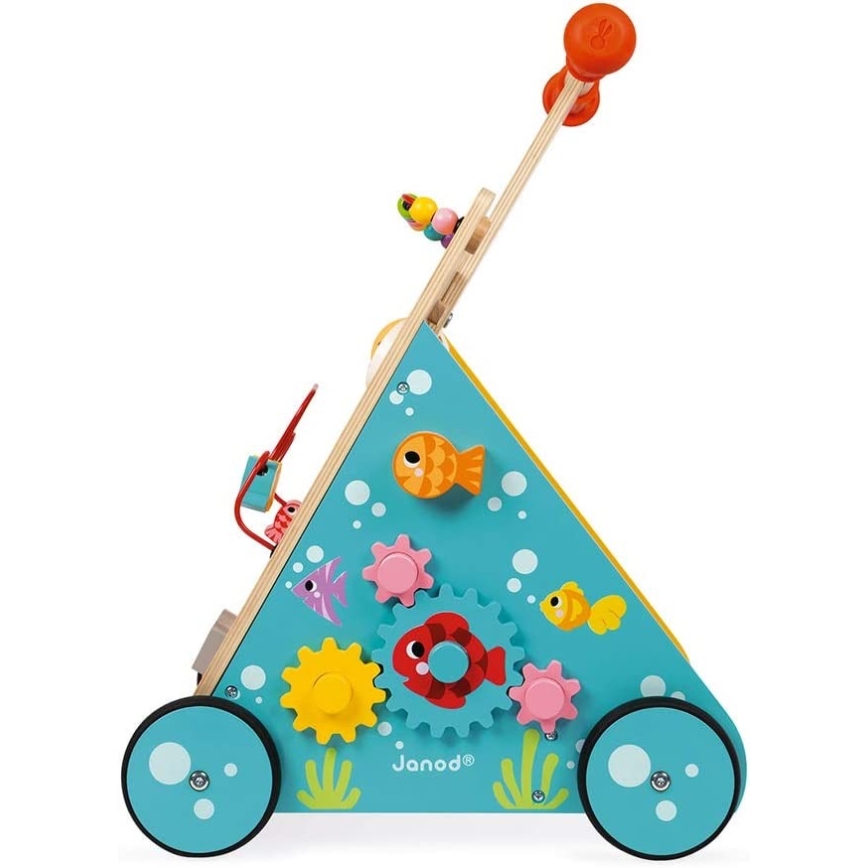 Janod - Baby walker with activities cat