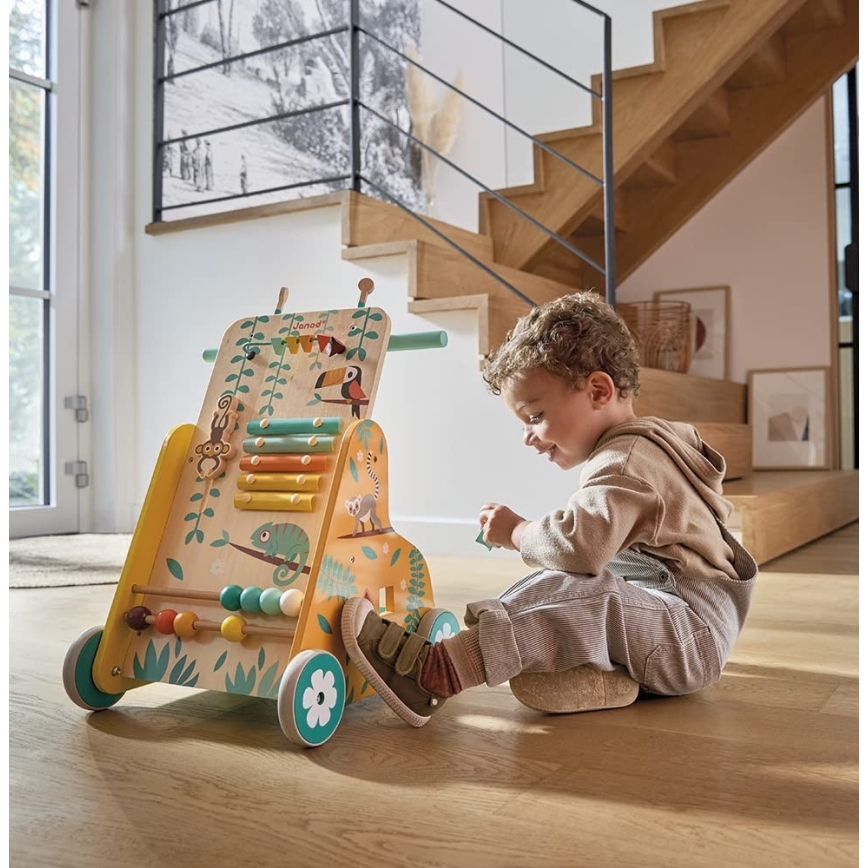 Janod - Baby walker with activities TROPIK