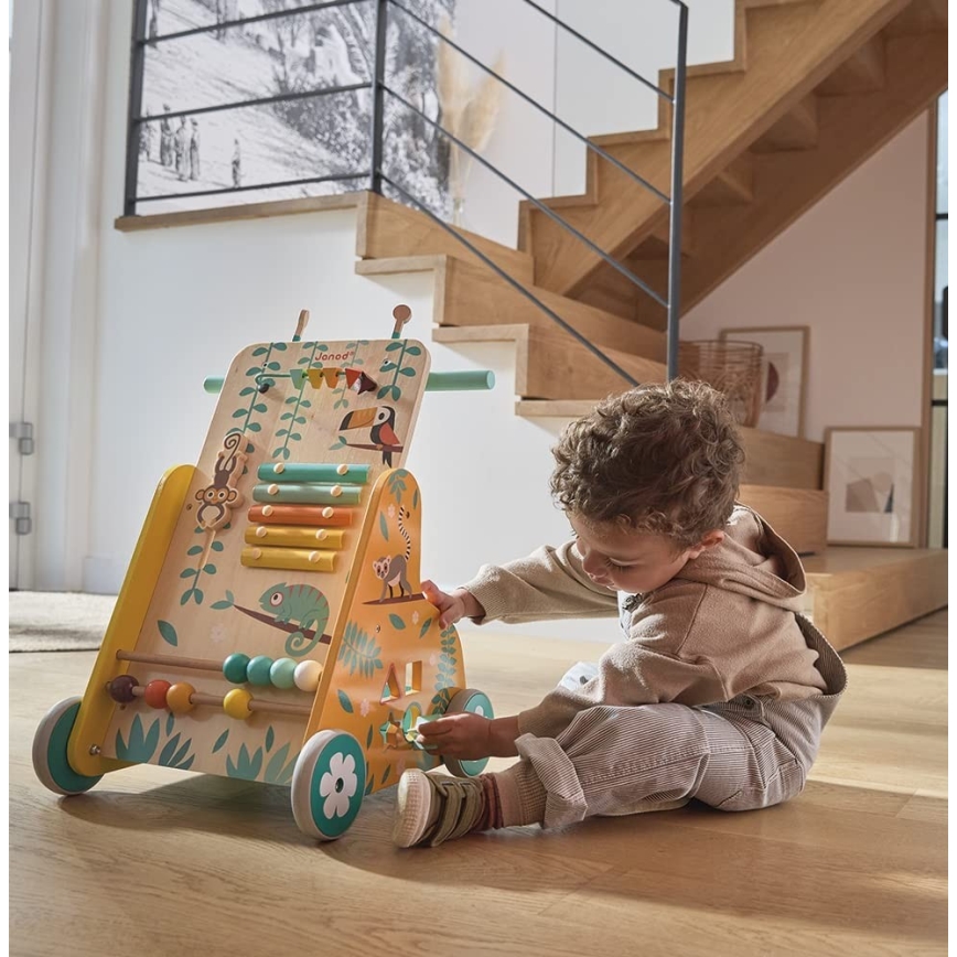 Janod - Baby walker with activities TROPIK