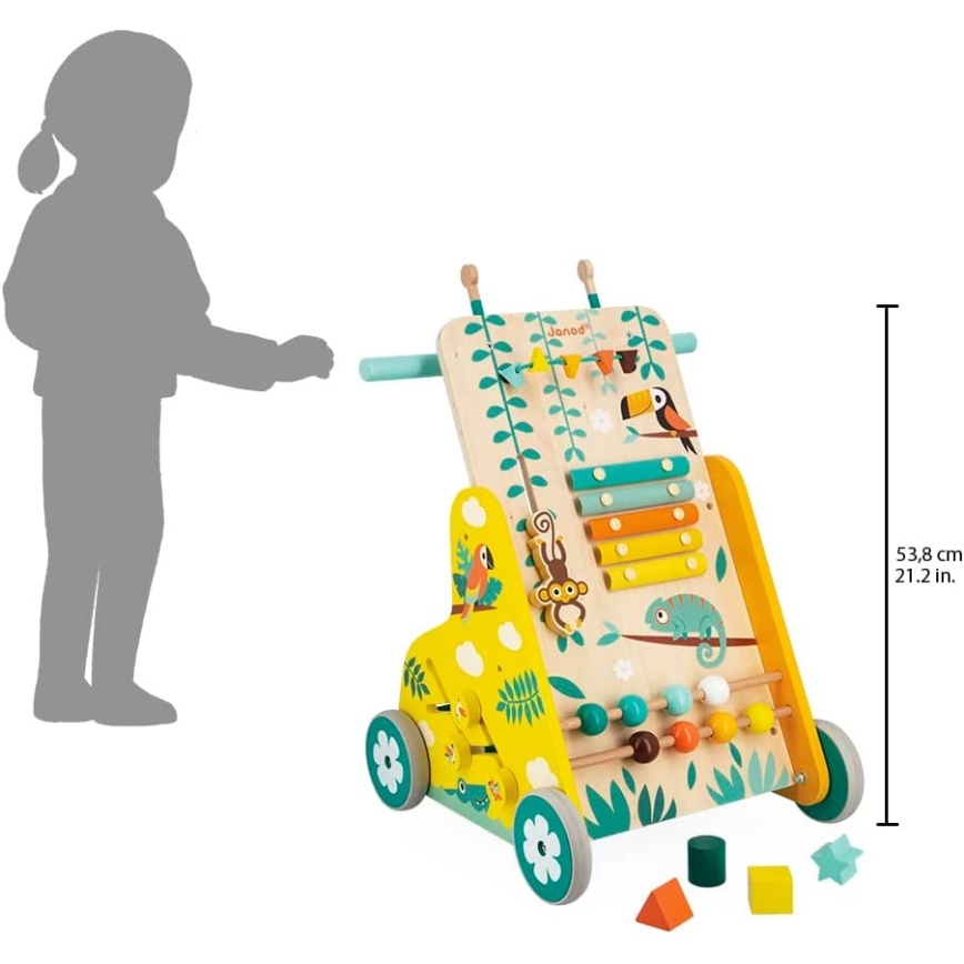 Janod - Baby walker with activities TROPIK
