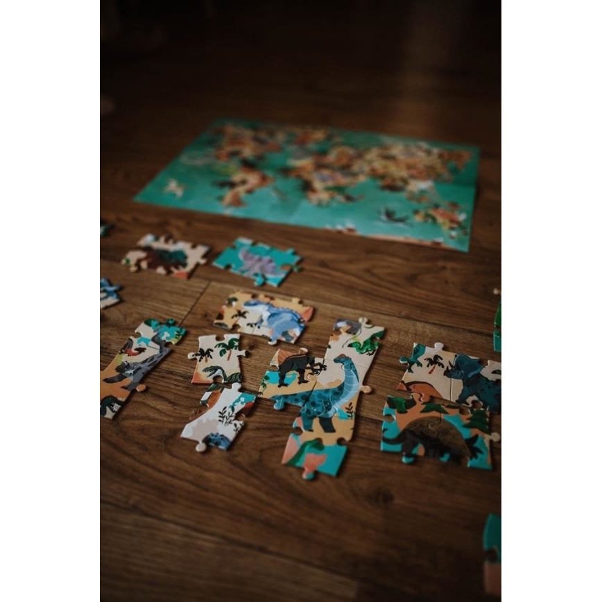 Janod - Children's educational puzzle 200 pcs dinosaurs
