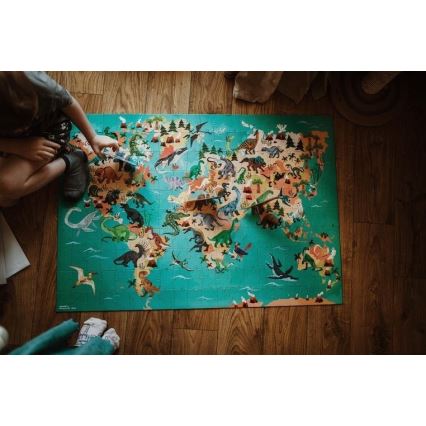 Janod - Children's educational puzzle 200 pcs dinosaurs