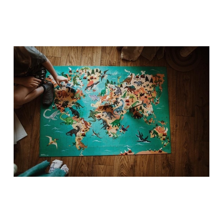 Janod - Children's educational puzzle 200 pcs dinosaurs