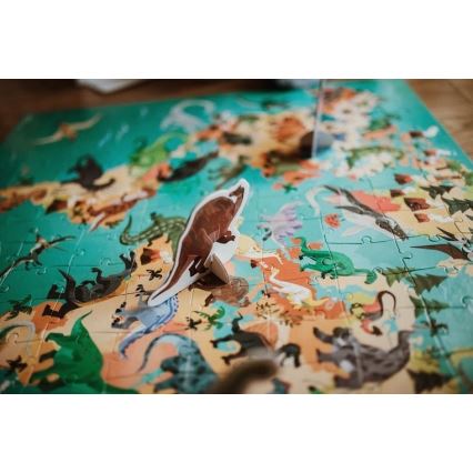 Janod - Children's educational puzzle 200 pcs dinosaurs