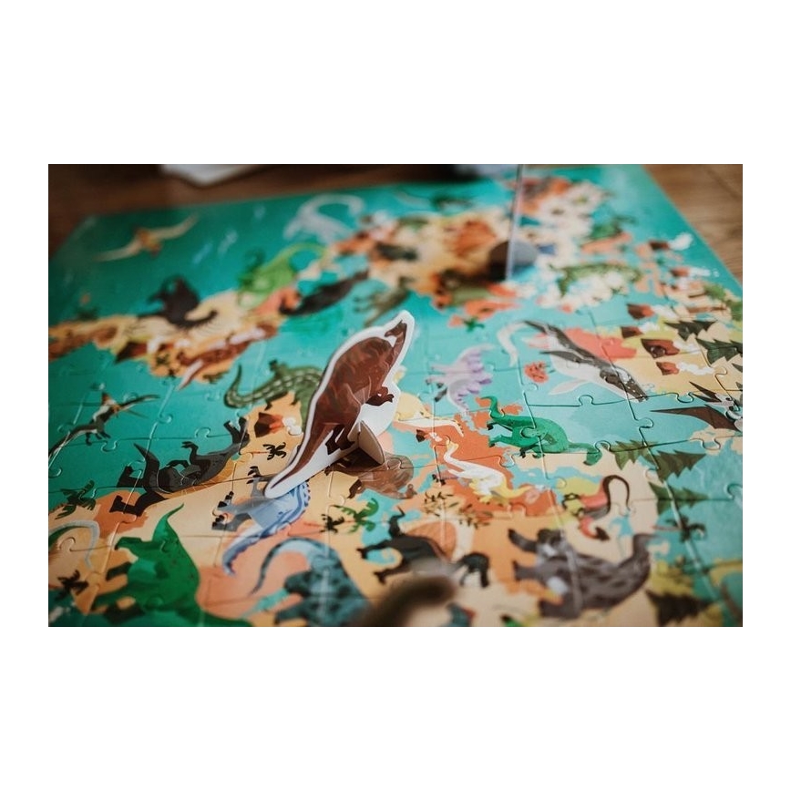 Janod - Children's educational puzzle 200 pcs dinosaurs
