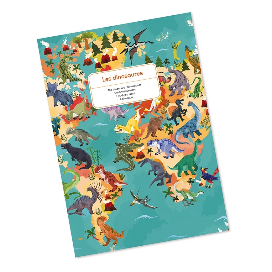 Janod - Children's educational puzzle 200 pcs dinosaurs