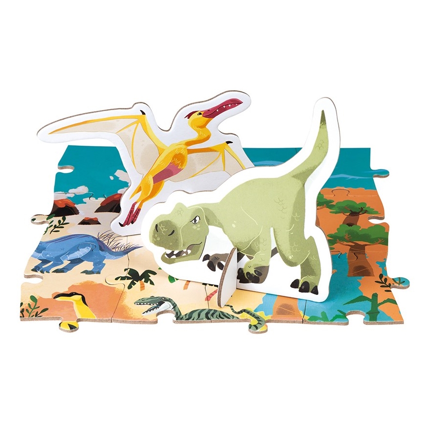 Janod - Children's educational puzzle 200 pcs dinosaurs