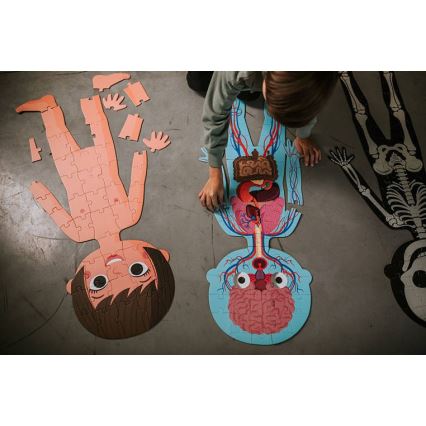 Janod - Children's educational puzzle 225 pcs human body