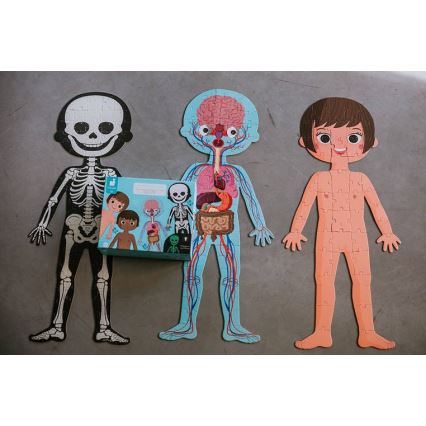 Janod - Children's educational puzzle 225 pcs human body