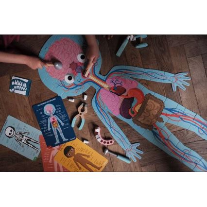 Janod - Children's educational puzzle 225 pcs human body