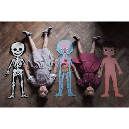 Janod - Children's educational puzzle 225 pcs human body