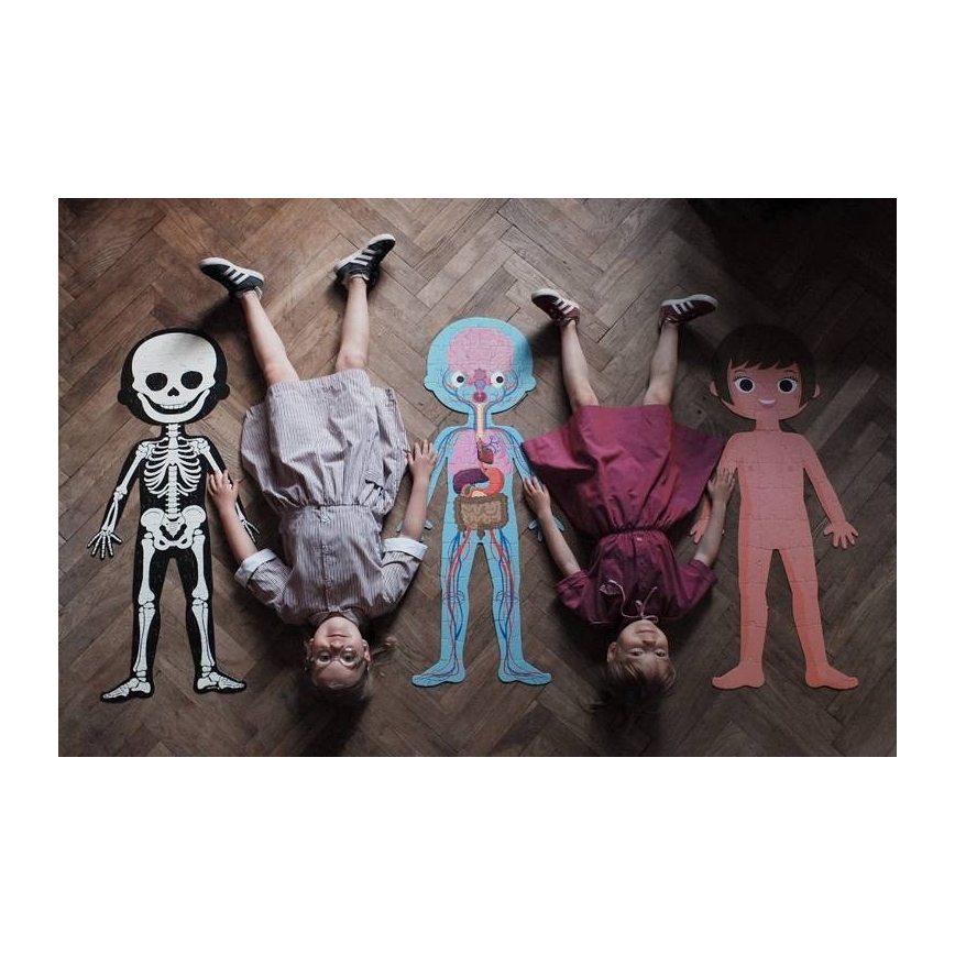 Janod - Children's educational puzzle 225 pcs human body