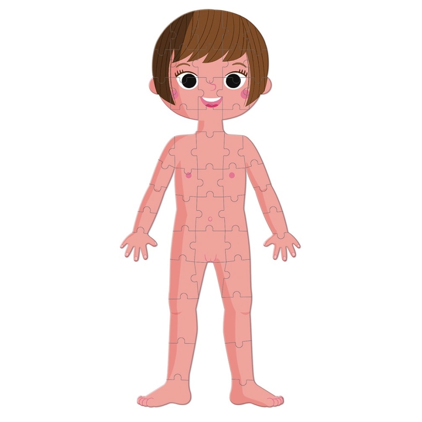 Janod - Children's educational puzzle 225 pcs human body