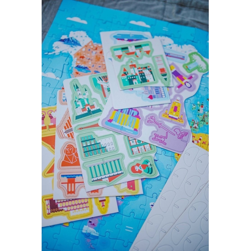 Janod - Children's educational puzzle 350 pcs world