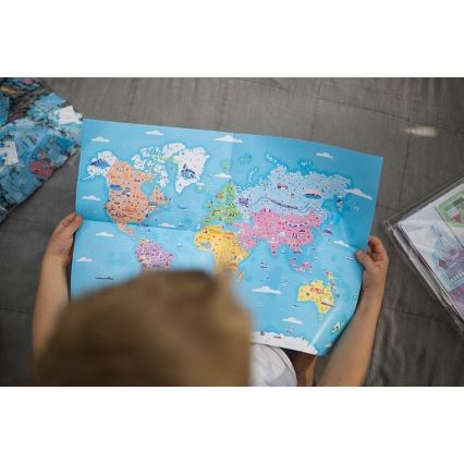 Janod - Children's educational puzzle 350 pcs world