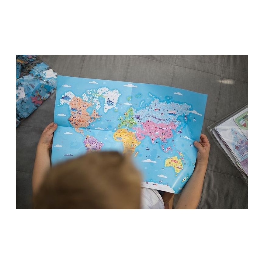 Janod - Children's educational puzzle 350 pcs world