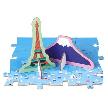 Janod - Children's educational puzzle 350 pcs world