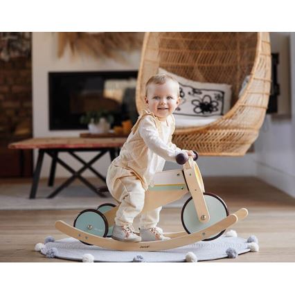 Janod - Children's wooden push bike 2in1