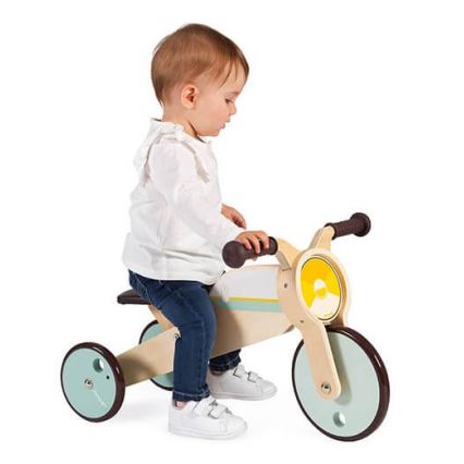 Janod - Children's wooden push bike 2in1