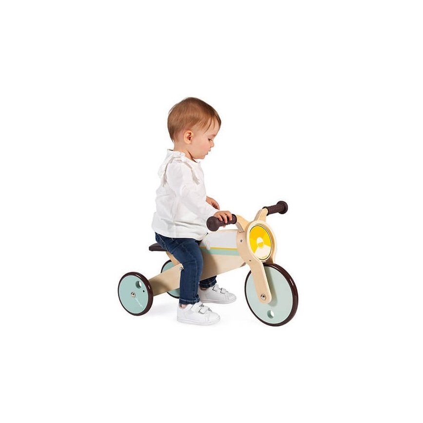 Janod - Children's wooden push bike 2in1