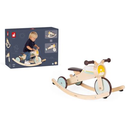 Janod - Children's wooden push bike 2in1