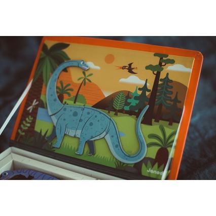 Janod - Magnetic interactive set MAGNETIBOOK dinosaurs