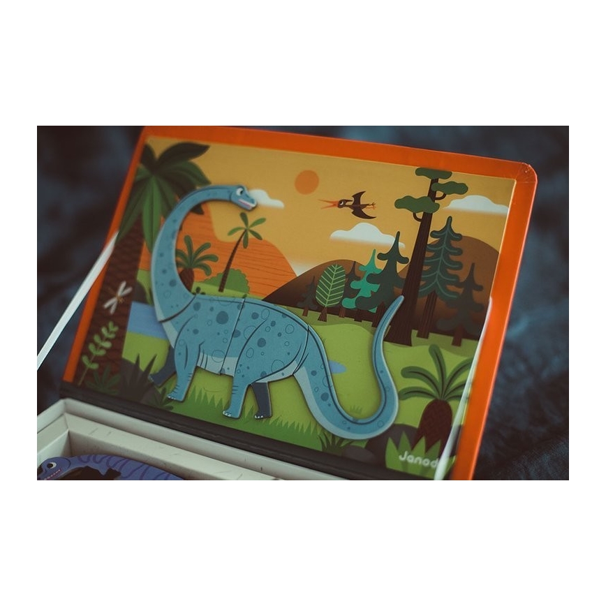 Janod - Magnetic interactive set MAGNETIBOOK dinosaurs