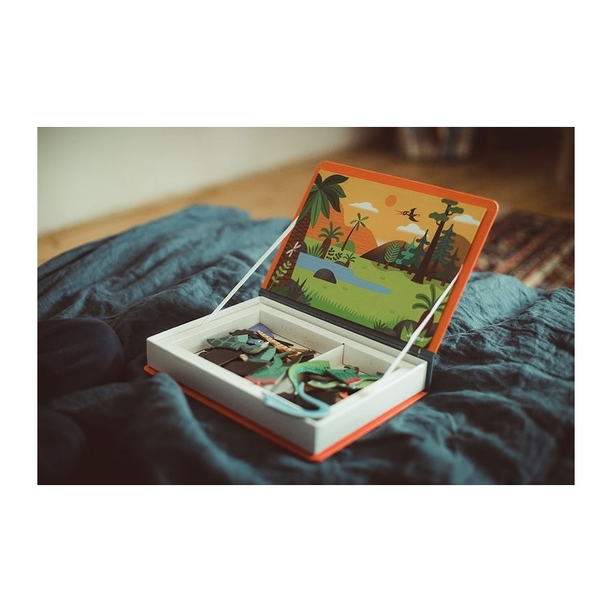 Janod - Magnetic interactive set MAGNETIBOOK dinosaurs