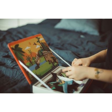 Janod - Magnetic interactive set MAGNETIBOOK dinosaurs