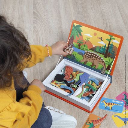 Janod - Magnetic interactive set MAGNETIBOOK dinosaurs