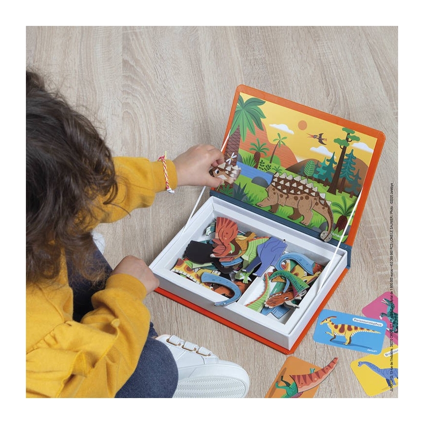 Janod - Magnetic interactive set MAGNETIBOOK dinosaurs