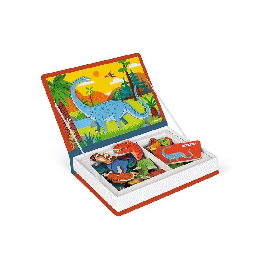 Janod - Magnetic interactive set MAGNETIBOOK dinosaurs
