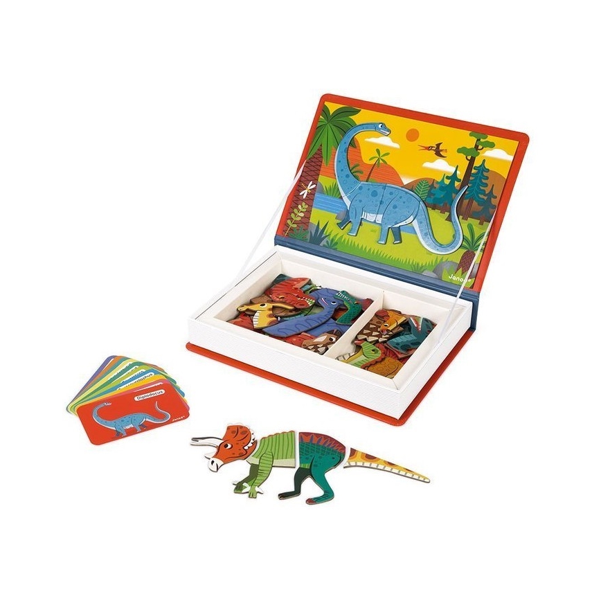 Janod - Magnetic interactive set MAGNETIBOOK dinosaurs