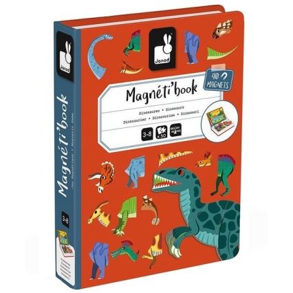 Janod - Magnetic interactive set MAGNETIBOOK dinosaurs