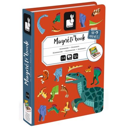 Janod - Magnetic interactive set MAGNETIBOOK dinosaurs