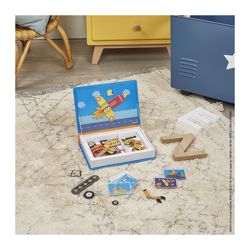 Janod - Magnetic interactive set MAGNETIBOOK means of transport
