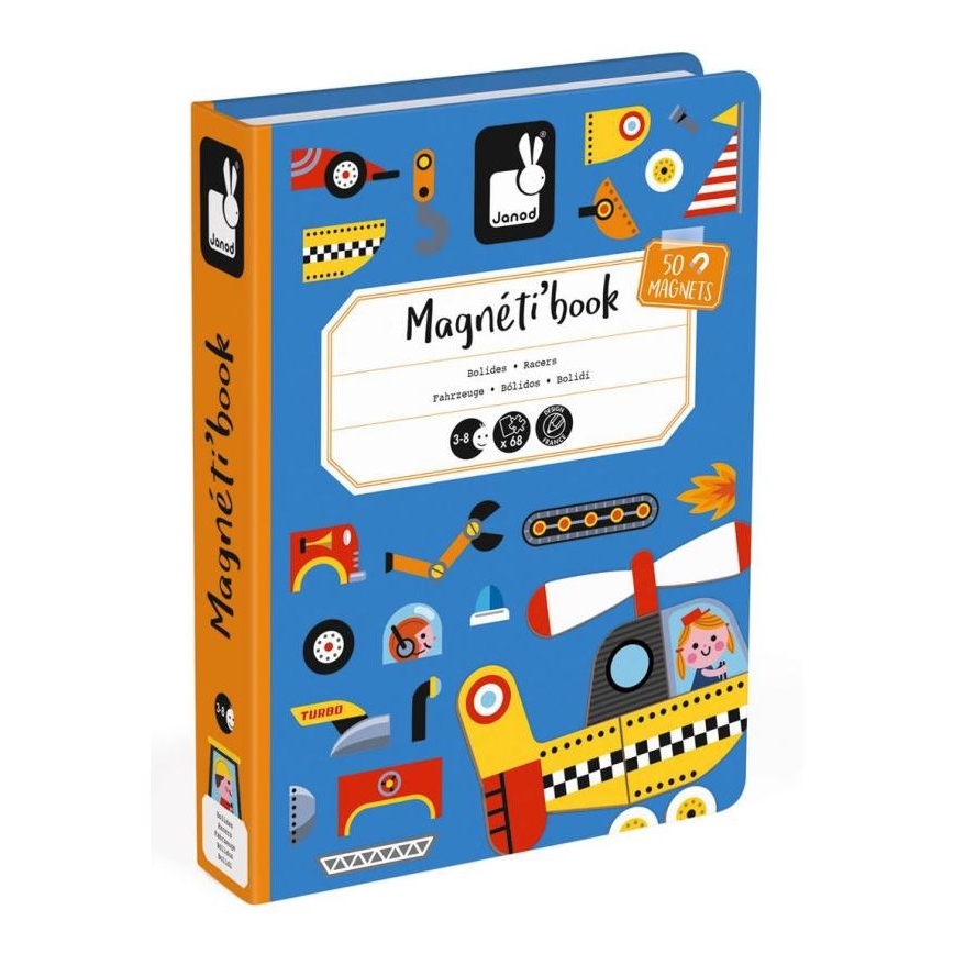 Janod - Magnetic interactive set MAGNETIBOOK means of transport