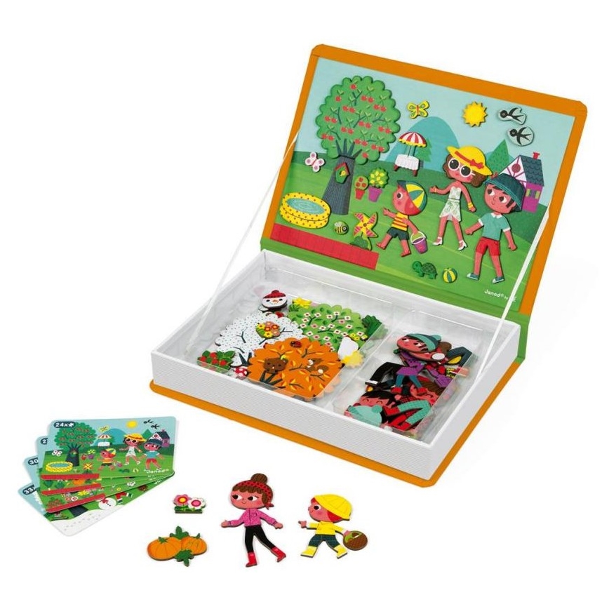 Janod - Magnetic interactive set  MAGNETIBOOK seasons of the year