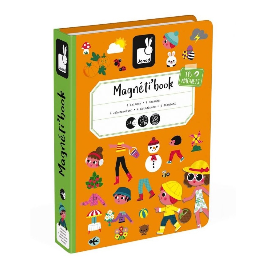Janod - Magnetic interactive set  MAGNETIBOOK seasons of the year