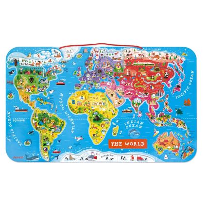 Janod - Magnetic world map english