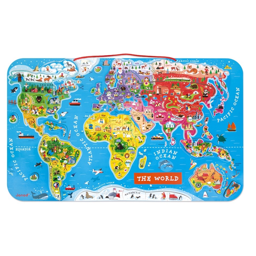 Janod - Magnetic world map english