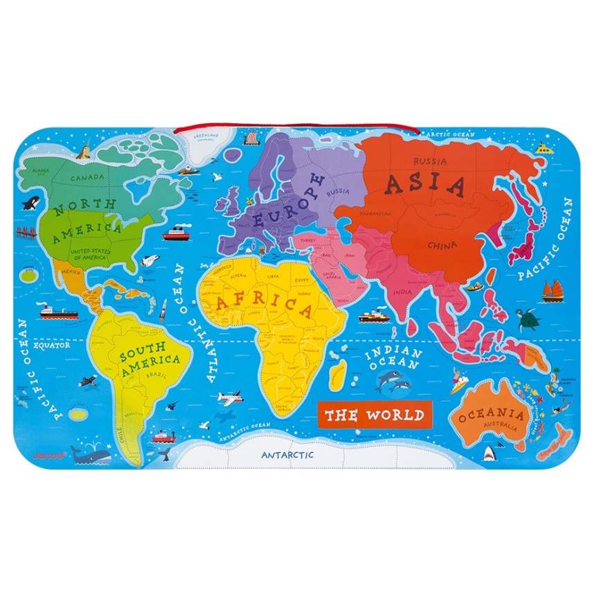 Janod - Magnetic world map english