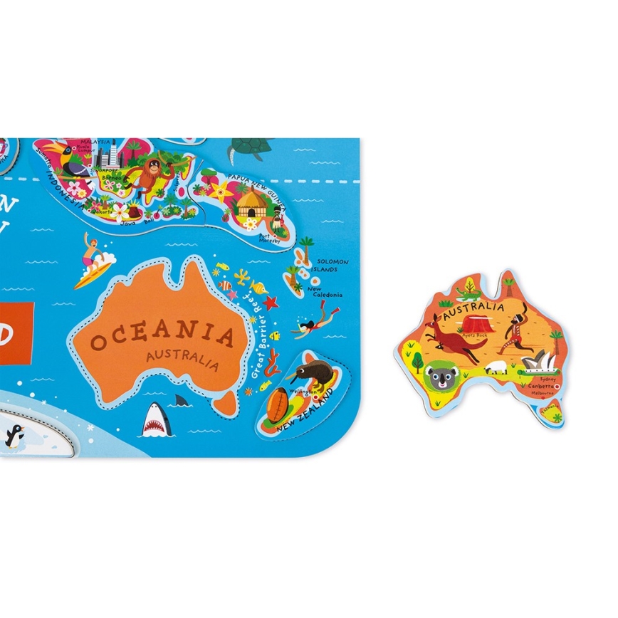 Janod - Magnetic world map english