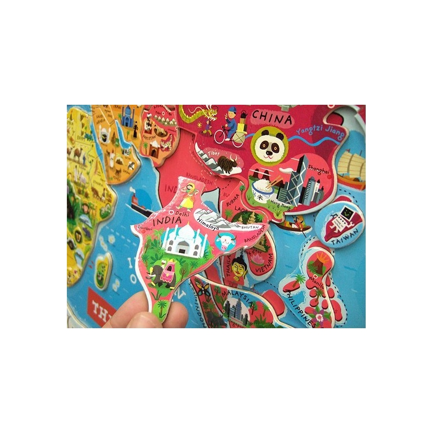 Janod - Magnetic world map english
